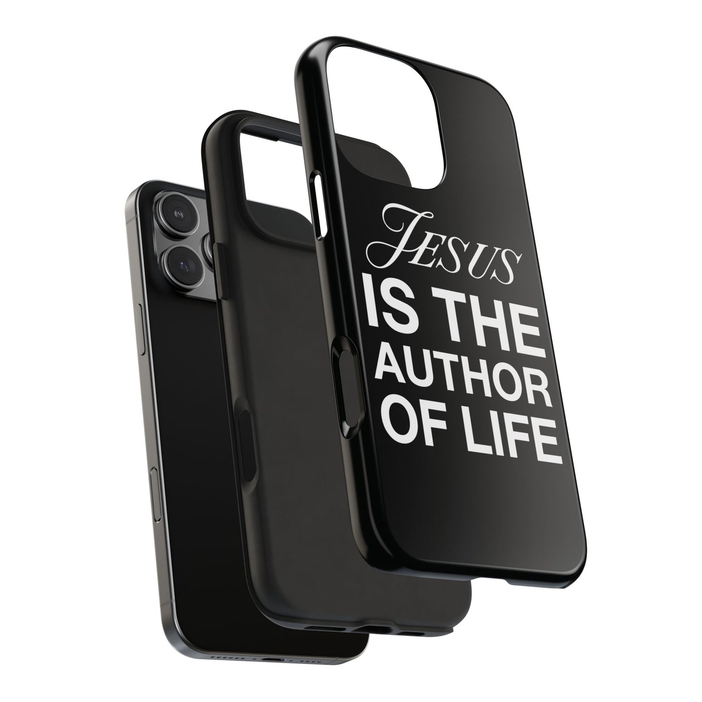 Jesus Is the Author of Life Phone Case (Black)