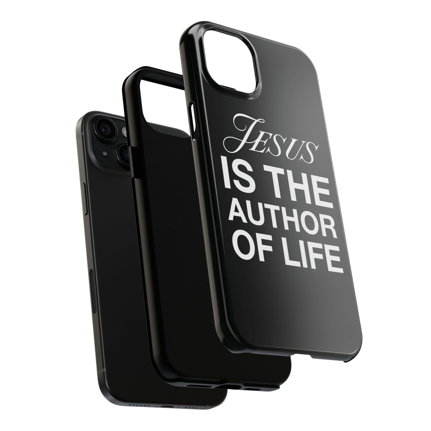 Jesus Is the Author of Life Phone Case (Black)