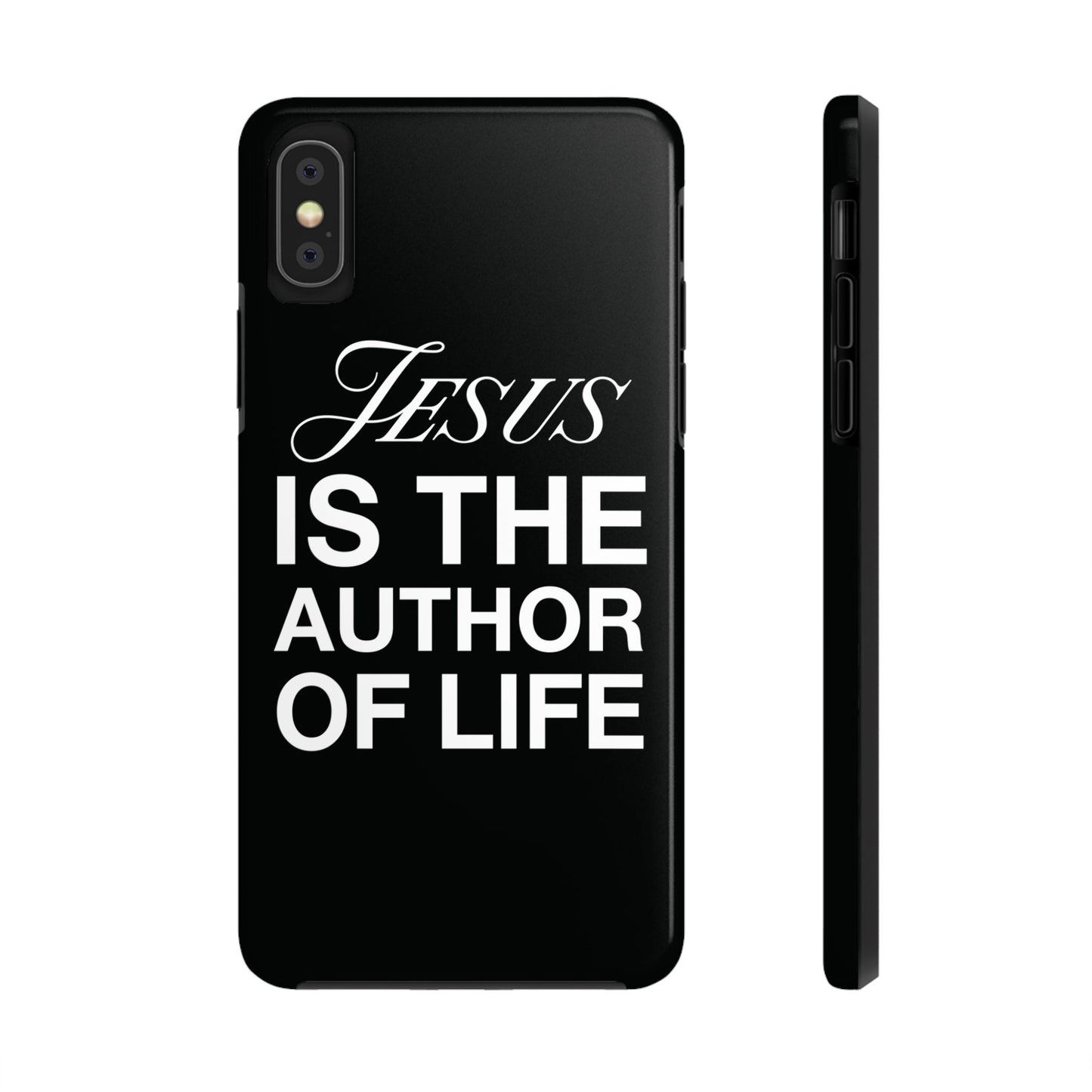 Jesus Is the Author of Life Phone Case (Black)