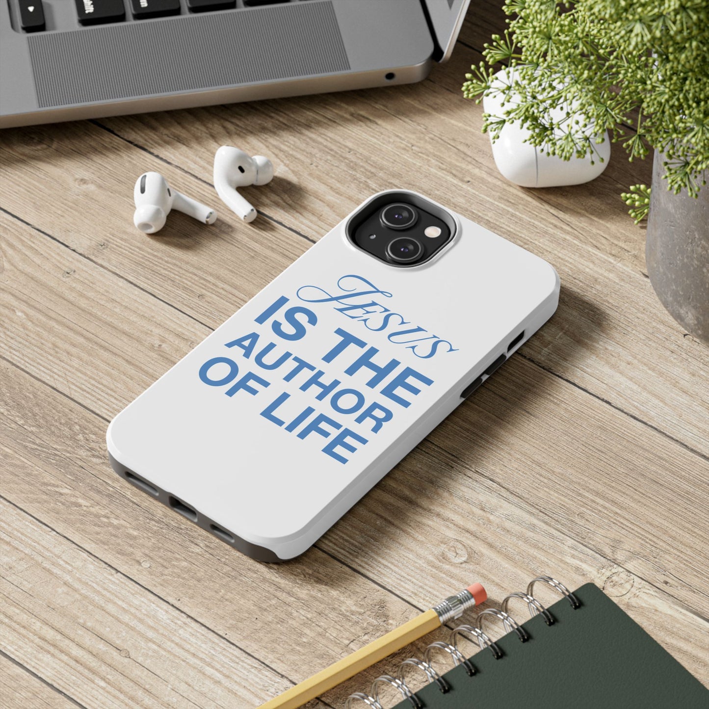 Jesus Is the Author of Life Phone Case (White)