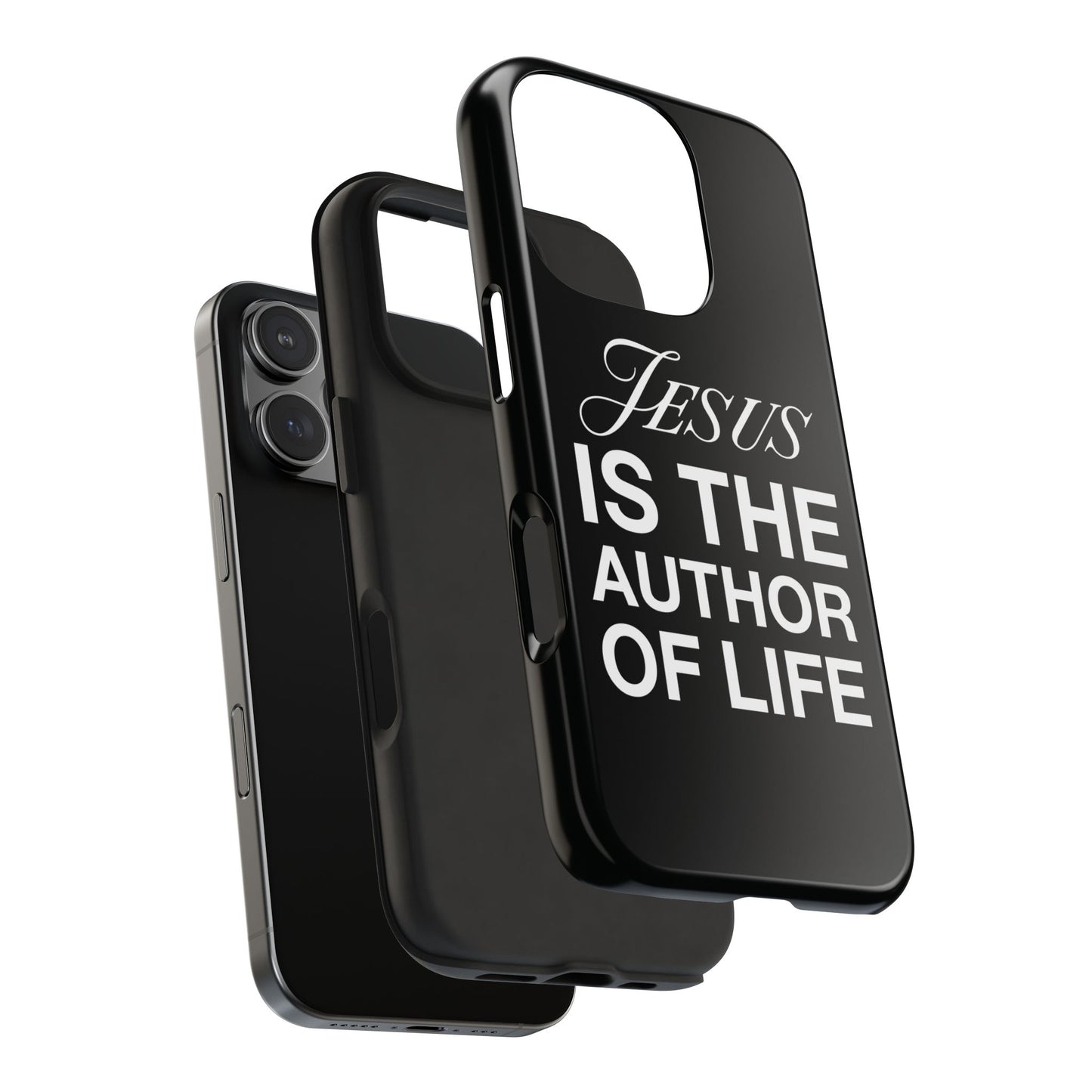 Jesus Is the Author of Life Phone Case (Black)