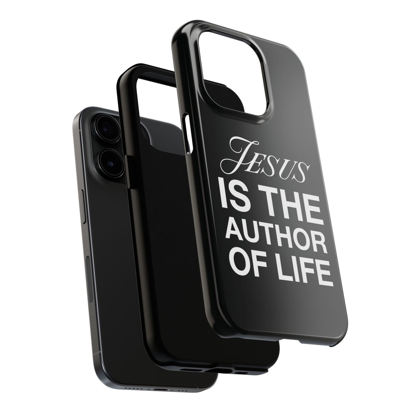 Jesus Is the Author of Life Phone Case (Black)