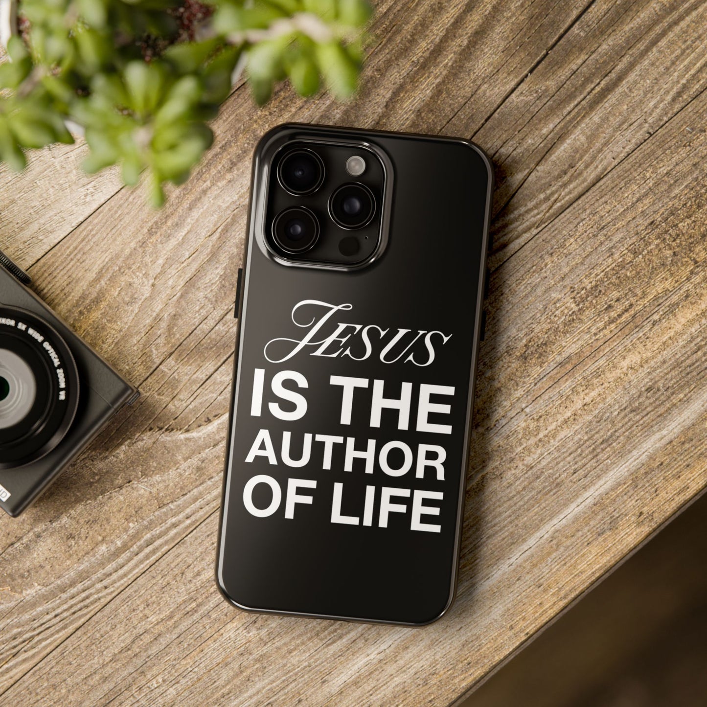Jesus Is the Author of Life Phone Case (Black)