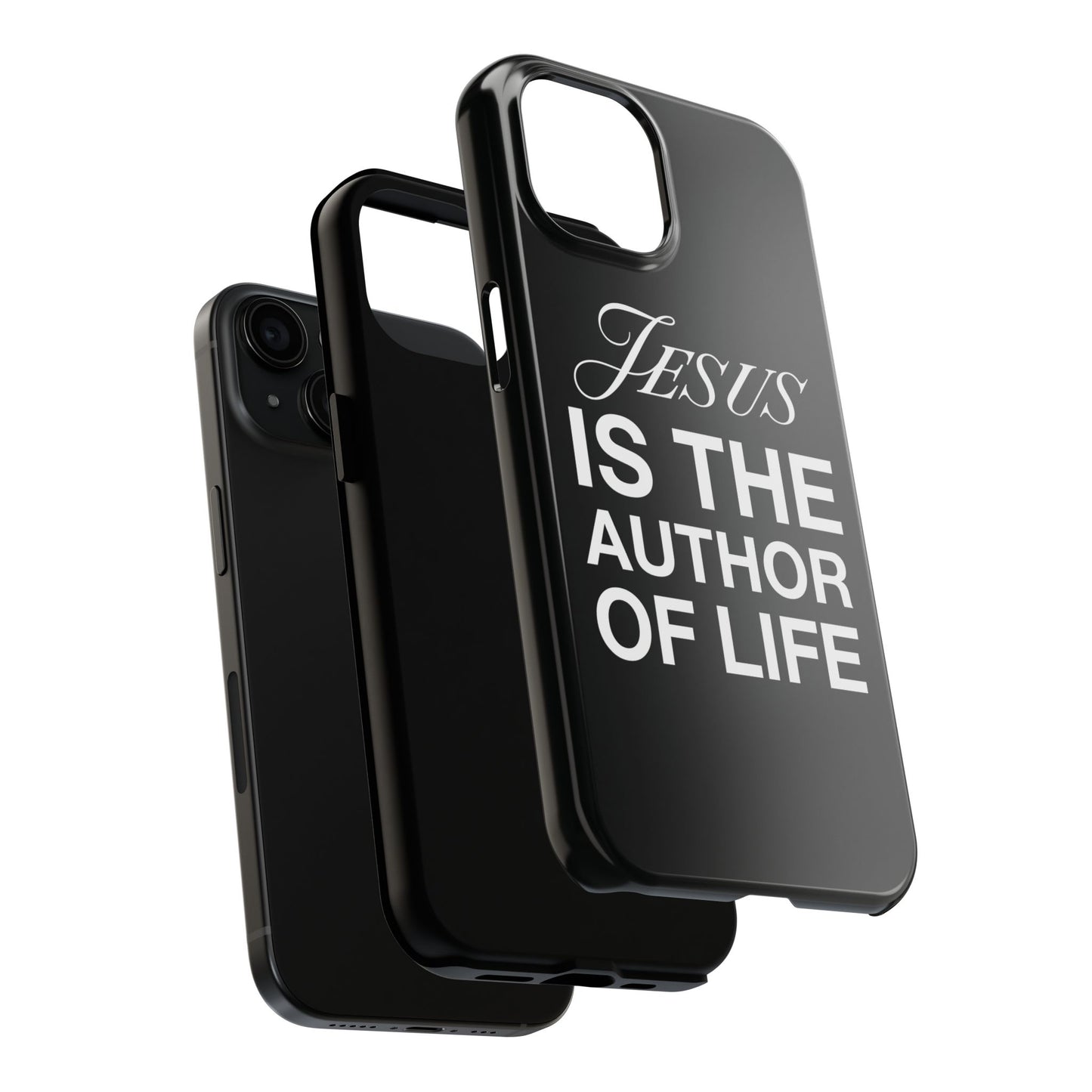 Jesus Is the Author of Life Phone Case (Black)
