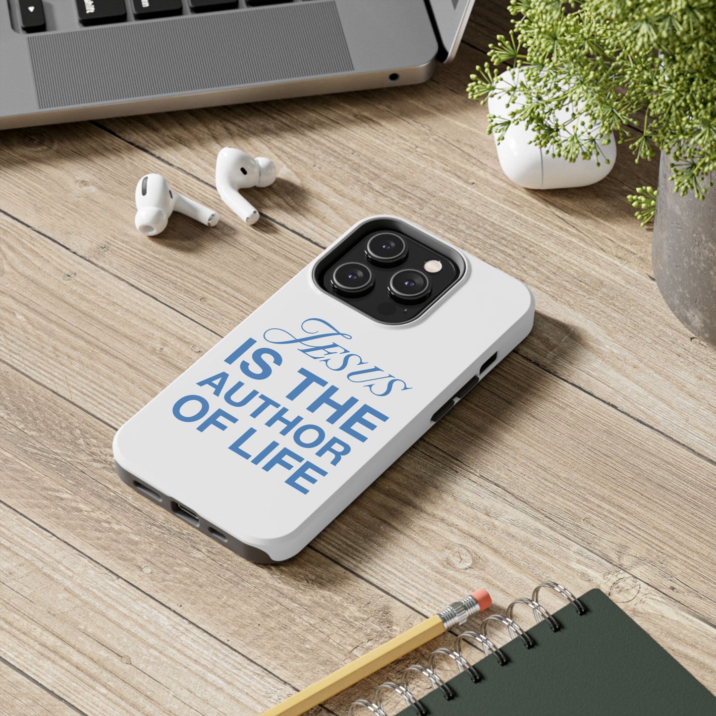 Jesus Is the Author of Life Phone Case (White)