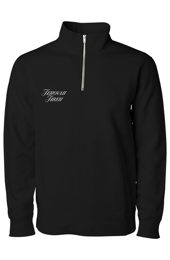 Embroidered Black Jehovah Jireh Quarter-Zip