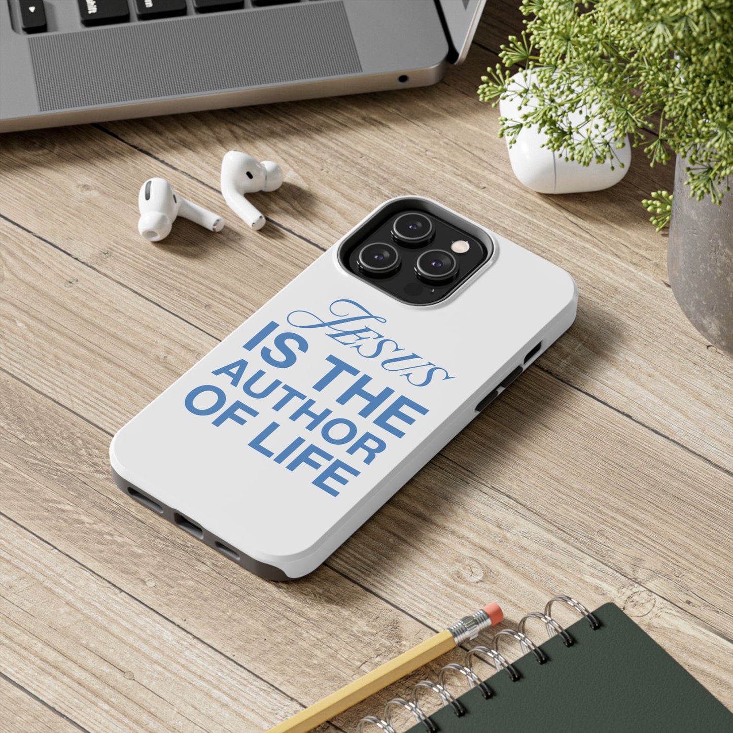 Jesus Is the Author of Life Phone Case (White)